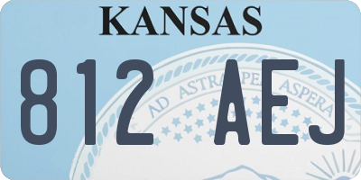 KS license plate 812AEJ
