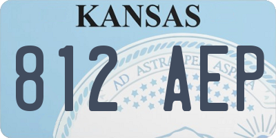 KS license plate 812AEP