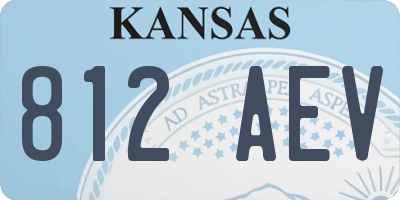 KS license plate 812AEV