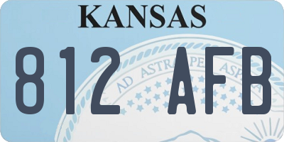 KS license plate 812AFB
