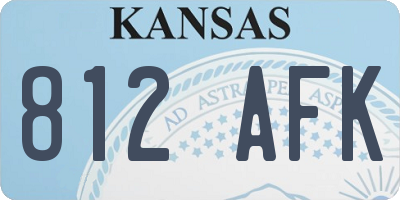 KS license plate 812AFK