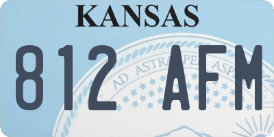 KS license plate 812AFM