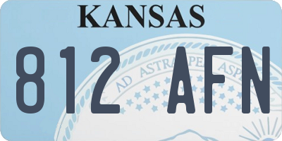 KS license plate 812AFN