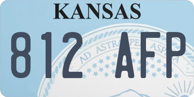 KS license plate 812AFP