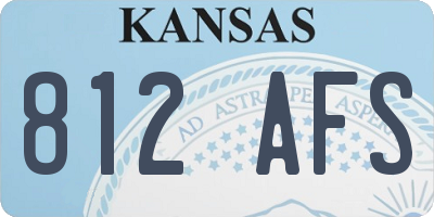 KS license plate 812AFS