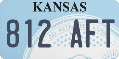 KS license plate 812AFT