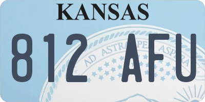 KS license plate 812AFU