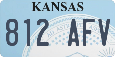 KS license plate 812AFV