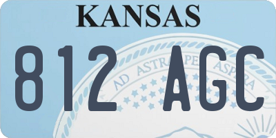 KS license plate 812AGC