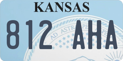 KS license plate 812AHA