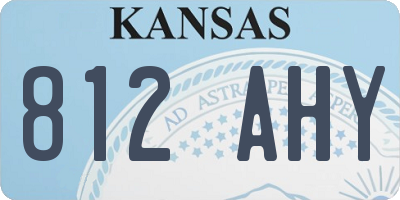 KS license plate 812AHY