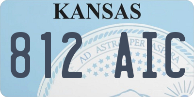KS license plate 812AIC