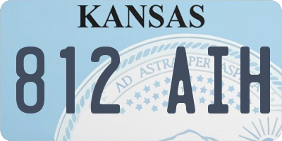 KS license plate 812AIH