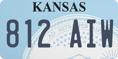 KS license plate 812AIW