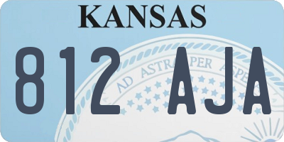 KS license plate 812AJA