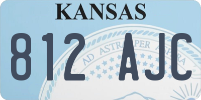 KS license plate 812AJC