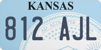 KS license plate 812AJL