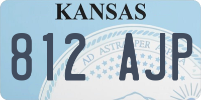 KS license plate 812AJP