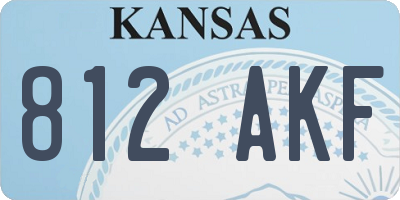 KS license plate 812AKF