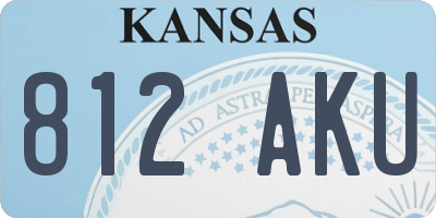 KS license plate 812AKU