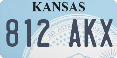 KS license plate 812AKX