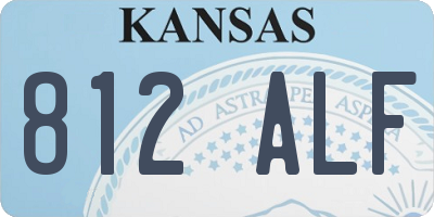 KS license plate 812ALF