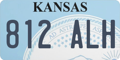 KS license plate 812ALH