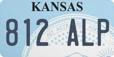 KS license plate 812ALP