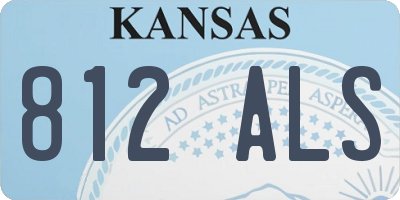 KS license plate 812ALS