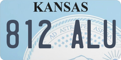 KS license plate 812ALU