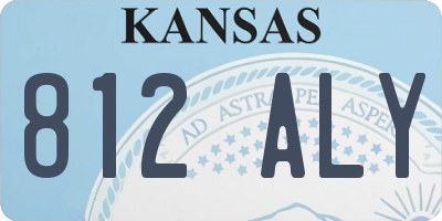 KS license plate 812ALY