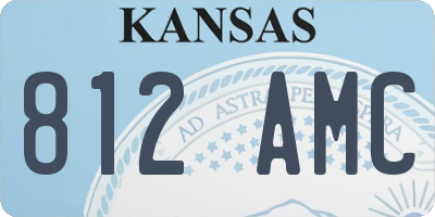 KS license plate 812AMC