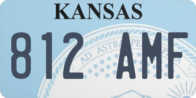 KS license plate 812AMF