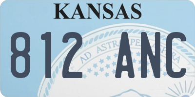 KS license plate 812ANC