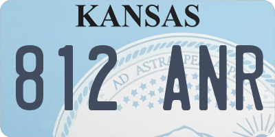 KS license plate 812ANR