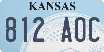 KS license plate 812AOC