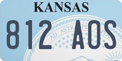 KS license plate 812AOS