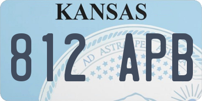 KS license plate 812APB