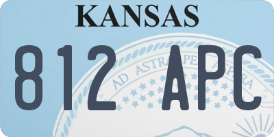 KS license plate 812APC