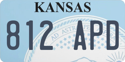 KS license plate 812APD