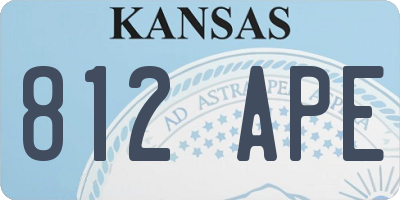 KS license plate 812APE