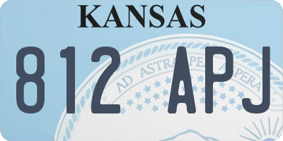 KS license plate 812APJ