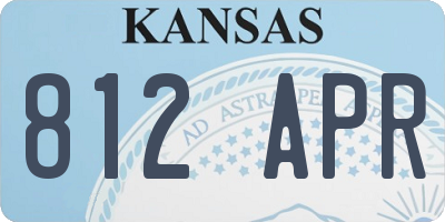 KS license plate 812APR