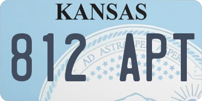 KS license plate 812APT