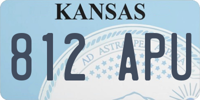 KS license plate 812APU