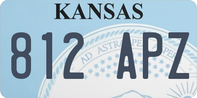 KS license plate 812APZ