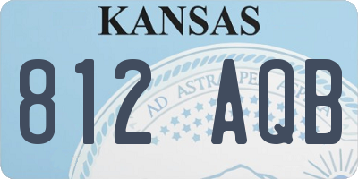 KS license plate 812AQB