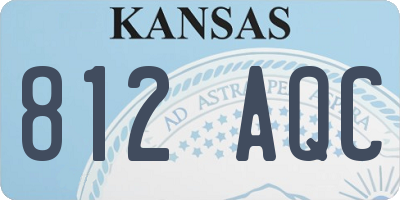 KS license plate 812AQC