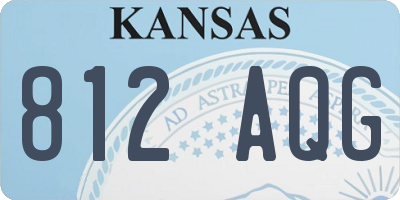 KS license plate 812AQG