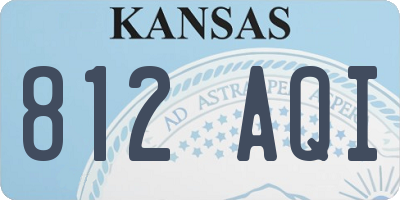 KS license plate 812AQI